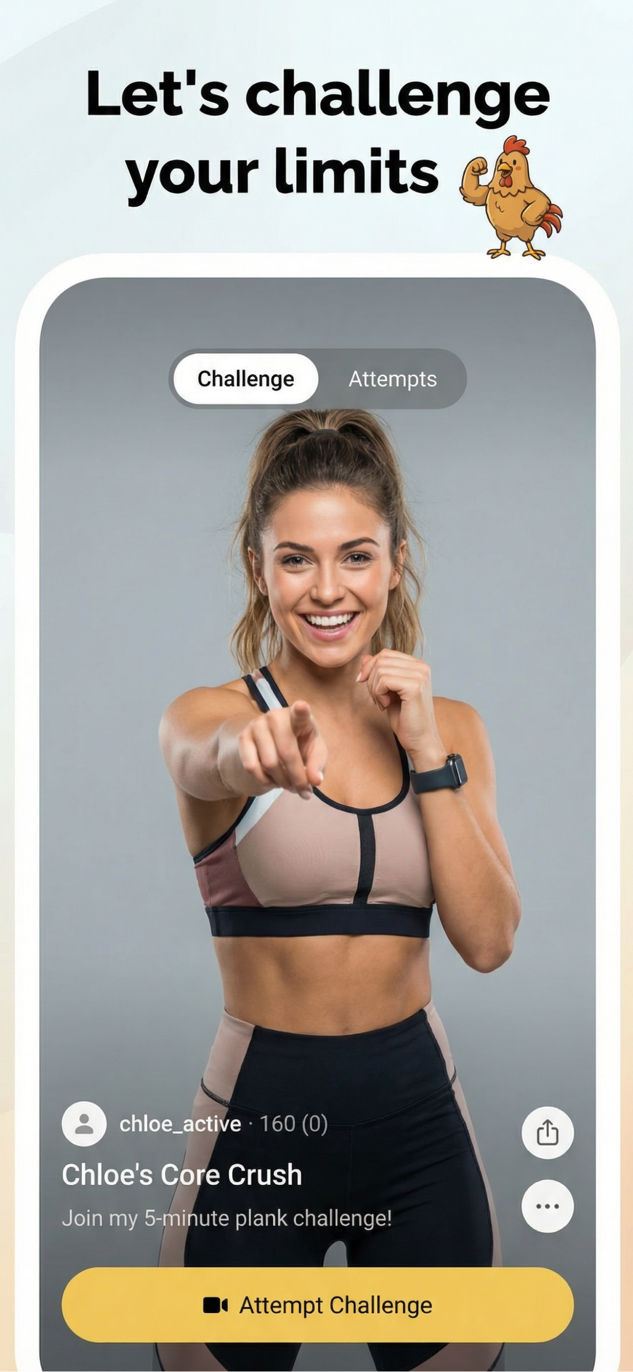Fitness challenges with video proof